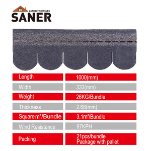Tuiles <span class=keywords><strong>de</strong></span> toiture en <span class=keywords><strong>asphalte</strong></span> <span class=keywords><strong>de</strong></span> qualité supérieure, durables et stables, couleur préservée, <span class=keywords><strong>type</strong></span> écailles, pour villa - Product Image 3