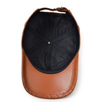 Gorra de Béisbol Ajustable de 6 Paneles de Cuero PU de Alta Calidad, Estilo Deportivo Vintage, para Todas las Temporadas, para Hombre, para Negocios y Ocio, Gorras al por Mayor