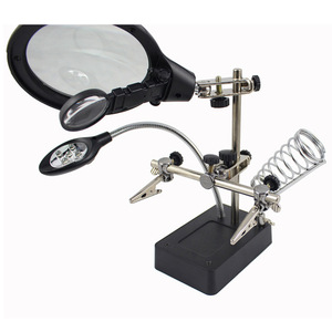 Lupa <span class=keywords><strong>de</strong></span> Sobremesa con <span class=keywords><strong>Aumento</strong></span> <span class=keywords><strong>de</strong></span> 2.5X, 7.5X y 10X, Iluminación LED y Abrazadera Auxiliar, <span class=keywords><strong>Precio</strong></span> <span class=keywords><strong>de</strong></span> Fábrica - Product Image 2
