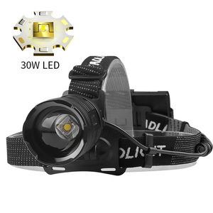 Linterna frontal LED XHP70 de 30W recargable con sensor para uso en exteriores - Product Image 3