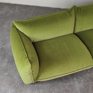 Antique <strong>Olive</strong> <strong>Green</strong> Bread <strong>Sofa</strong> Designer New Small Family Living Room Fabric Trio Medieval - Product Image 4
