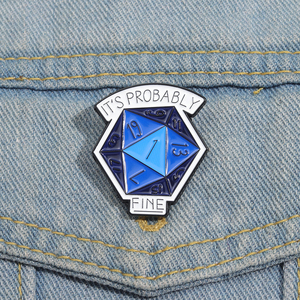Es ist Wahrscheinlich ein Hochwertiger Emaille-Pin Anime-Abenteuer-Spiel Würfel Metall-Brosche Anstecknadel Schmuck Geschenk für Freunde Großhandel - Product Image 1