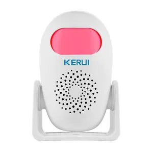 Kerui - Campainha de porta de boas-vindas sem fio com sensor de movimento PIR, alarme anti-roubo, com melodia múltipla opcional, telefone de segurança doméstica
