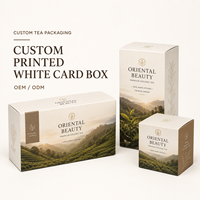 Boîte en carton blanc personnalisée imprimée en offset 18pt en carton SBS pour l'emballage de thé de qualité supérieure, boîte à thé Oriental Beauty
