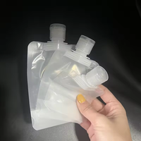 Pochettes de voyage transparentes en plastique PA+PE avec bec verseur pour cosmétiques, lotions et shampoings liquides – 30ml, 50ml, 100ml