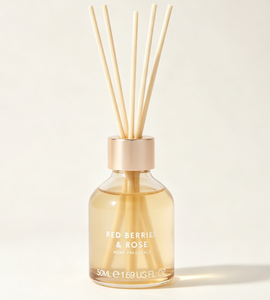 <b>Pink</b> Rose Reed Diffuser 50ML Glass <b>Bottle</b> Long Lasting Deodorize Home Fragrance Set BPA Free Alcohol Free Handcrafted 2 Months - Product Image 1