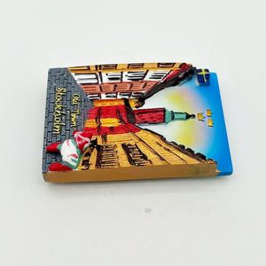 Imán de Refrigerador Pintado a Mano en 3D, Recuerdo de Suecia, Regalos, Decoración del Hogar, Artesanía de Resina de Estocolmo, Imán para Nevera - Product Image 3