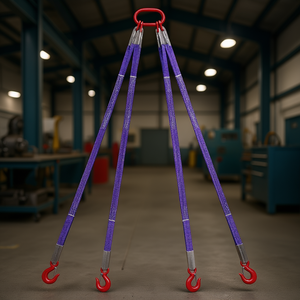 Eslinga de elevación de 5 pies de poliéster con capacidad de 6600 lb, resistente al desgaste, para motores - Product Image 2