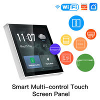Panneau de commande tactile multifonctionnel intelligent pour la maison, 4 pouces, avec passerelle Zigbee, interrupteur d'éclairage, contrôle central, compatible Tuya