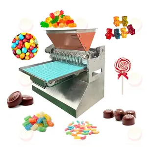 Ball Shape Lollipop Soft Jelly Gummy Production Automatic Mini Crutch Bombon Candy Bean Form Maker Machine