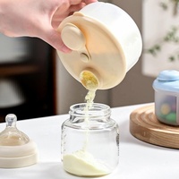 Boîte à lait en poudre portable pour bébé, distributeur de lait infantile, boîte de rangement pour aliments, collations et fruits en PP, boîte de voyage à 3 compartiments pour lait en poudre