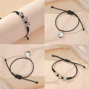 Bracelet ajustable en alliage de zinc tressé à la main pour femme – Style 1, Style 2, Style 3 - Product Image 1