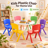 Chaise en plastique pour enfants de maternelle avec 26, 28 et 30 cm de hauteur de siège fixe au choix, mobilier scolaire coloré pour l'école maternelle