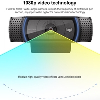 كاميرا ويب لوجيتك C920e HD Pro الأصلية، كاميرا ويب ذكية بدقة 1080P واسعة الشاشة مع منفذ USB للدردشة المرئية والتسجيل، مزودة بمستشعر تصوير CMOS