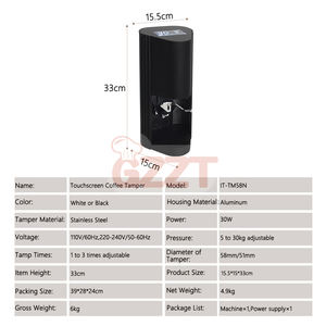 The Force Tamper Inviolable à café automatique avec poignée automatique en acier inoxydable 304 Outils de marteau à poudre de café - Product Image 4