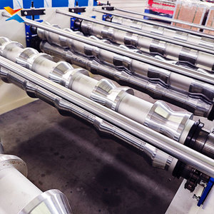 Machine de formage automatique de tuiles trapézoïdales CE pour tôles métalliques, largeur d'alimentation 1200 mm, moteur à engrenages et roulements - Product Image 2