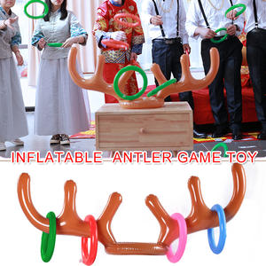 لعبة قرن الغزال القابلة للنفخ للإعلان بأفضل سعر بالجملة، مصنوعة من البي في سي لعيد الميلاد مع حلقات - Product Image 4