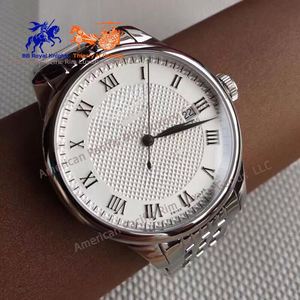 Montre à quartz pour homme avec affichage de la date, cadran noir classique à chiffres romains, bracelet en acier inoxydable - Product Image 3