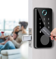 Cerradura Inteligente para Puerta con Huella Dactilar Tuya, Cerradura Digital Impermeable con Huella Dactilar de Doble Cara para Entrada de Casa con Cerradura Inteligente