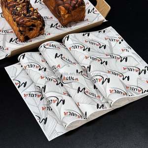 Food Grade PE Eco-Friendly Greaseproof Baking <b>Paper</b> Custom Printed Logo <b>Red</b> Wine Flowers for Cake Bread Sushi Take-Out Virgin - Product Image 6