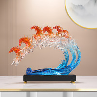 Figura Decorativa de Resina Epoxi de Alta Gama, Personalizada, Escultura de Arte Popular, Adorno Coleccionable para Sala de Estar, Oficina, Regalo de Inauguración de Casa