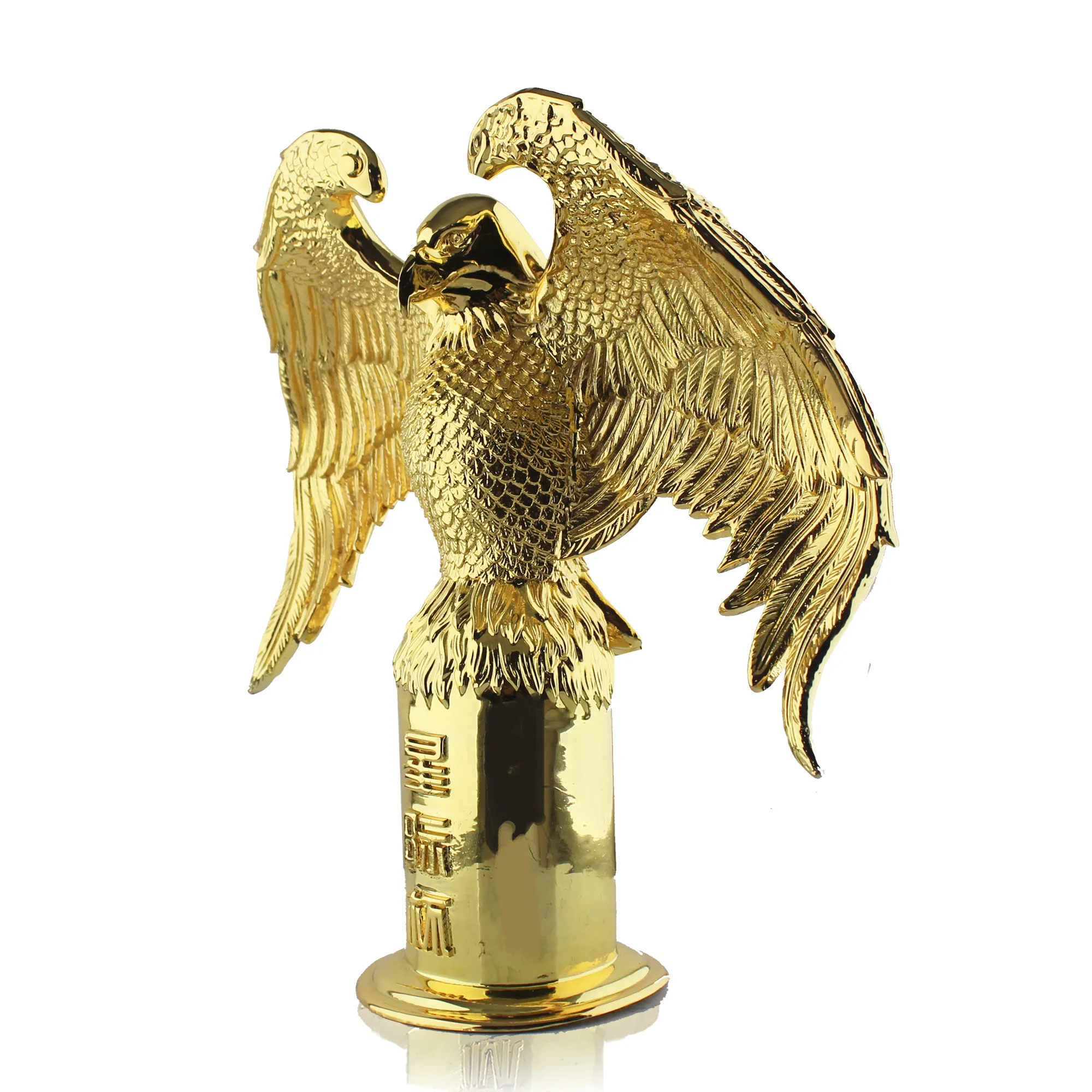 Escultura de halcón de alta calidad, estatua de águila, trofeo de Metal, escultura de resina personalizada, artesanía chapada en oro