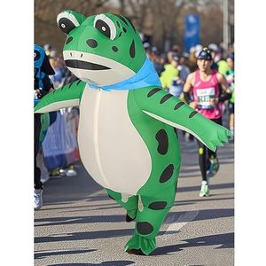 Costume de grenouille gonflable 2026, costume de grenouille amusant à gonfler pour adulte avec pompe à air, grenouille onesie pour adulte pour cosplay - Product Image 3