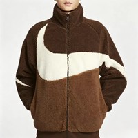 Veste chaude en laine d'agneau épaisse à 3 couleurs pour hommes et femmes, réversible et polyvalente, veste moelleuse