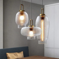 Moderne Gehämmerte Glas-Pendelleuchte, Luxuriöse Goldene Hängelampe für Esszimmer, Kücheninsel, Hotel & Restaurant