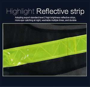 ตัวสะท้อนแสงเสื้อกั๊กพีวีซีสีดำสะท้อนแสงมองเห็นได้ชัดเจนมองเห็นได้ชัดเจน EN471คลาส2ออกแบบโลโก้ได้ตามที่ต้องการสำหรับพนักงานที่สนามบิน - Product Image 5