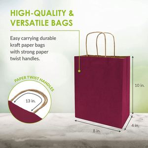 Gift <b>Bag</b> with Handles Small <b>Craft</b> Packaging for Boutique Use Merchandise Retail Birthday Holiday Party Handle Material Paper <b>Bag</b> - Product Image 3