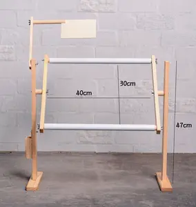 Borduurwerk Frame Standaard, Verstelbaar Staand Type Standaard Massief Hout Kruissteek Borduurwerk Frame Houder