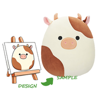 Oreiller en peluche personnalisé - Peluche super douce brodée à poils longs