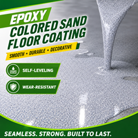 Peinture de sol autolissante à haute dureté, résistante à l'usure, imperméable, à texture marbre, époxy, sable coloré, revêtement pour béton