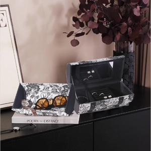 Handmade trang trí nội thất sang trọng tùy chỉnh thiết kế nghệ thuật cổ điển Jacquard vải thêu Set hộp lưu trữ khay mô hộp - Product Image 6