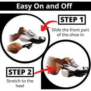 Premium leggero Crampon tacchetti-accessori per sport invernali per camminare su neve e ghiaccio pinze antiscivolo con chiusura rapida - Product Image 5