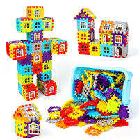 Blocs de construction en plastique créatifs pour maison, avec fenêtres, grand puzzle éducatif pour enfants, jouet d'assemblage, cadeau