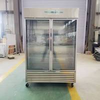 Réfrigérateur en verre à 3 portes avec refroidissement par ventilateur de 600 litres pour la restauration