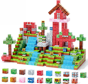 Jouet de construction magnétique en plastique sur <span class=keywords><strong>le</strong></span> thème de la forêt, cubes de 2,0 cm, pour les enfants de 3 à 5 et 7 ans, ensemble de 100 pièces, <span class=keywords><strong>jeu</strong></span> sensoriel STEM, garçons et filles - Product Image 2