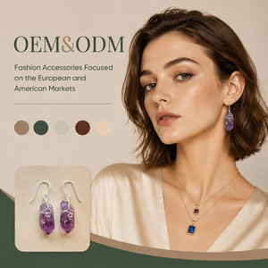 Ear enlace oem odm 925 <b>Sterling</b> <b>Silver</b> <b>Wire</b> Wrapped Rough Amethyst Dangle Earrings Custom Wholesale Natural Stone Jewelry - Product Image 1