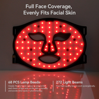Masque de beauté pour les soins de la peau, certifié 510K, en silicone de qualité alimentaire, portable, ZA Private Label, infrarouge, laser, lumineux, thérapeutique, pour usage domestique