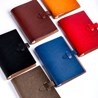 Carnet en cuir A5 à feuilles mobiles, couverture rigide épaissie, personnalisable avec logo, journal, cadeau, fournitures de bureau, papeterie