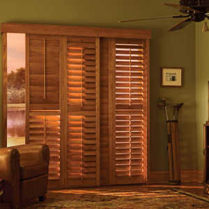 Tùy chỉnh nhà máy bán Tủ màn trập tambour phong cách phẳng bằng gỗ California cửa chớp tuyết tùng cửa chớp - Product Image 1