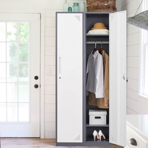 Văn Phòng Thép <span class=keywords><strong>Locker</strong></span> Tùy Chỉnh 2 Đu Cửa Làm Việc Quần Áo Tủ Quần Áo Nhiệm Vụ Nặng Nề Kim Loại Tủ Quần Áo Tủ Với Gương - Product Image 4