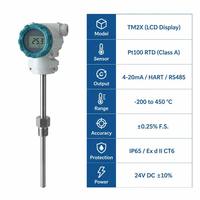 Transmetteur de température à affichage numérique TM2X, capteur intelligent intégré Pt100 RTD, écran LCD, résolution 0,1°C, signal 4-20mA/HART/RS485