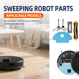 Ecovacs <span class=keywords><strong>Deebot</strong></span> <span class=keywords><strong>OZMO</strong></span> 920/<span class=keywords><strong>930</strong></span>/950 pièces de rechange pour aspirateur robot filtre Hepa électrique rouleau principal brosse latérale brosse tampon de vadrouille - Product Image 2