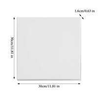 Keep Smiling Toiles vierges en coton avec cadre 30x30cm pour impression artistique et peinture à l'huile DIY, Fournitures d'art