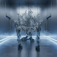Chaise de salle à manger Alien de luxe léger, design original, chaise artistique et tendance pour maison, villa, hôtel, chaise en résine transparente effet éclaboussures d'eau