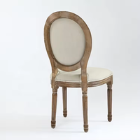 Chaise de salle à manger en bois d'hévéa style Louis, design nordique moderne, avec tissu en toile, pour la maison, le bureau, les parcs, les mariages, les appartements et les ateliers