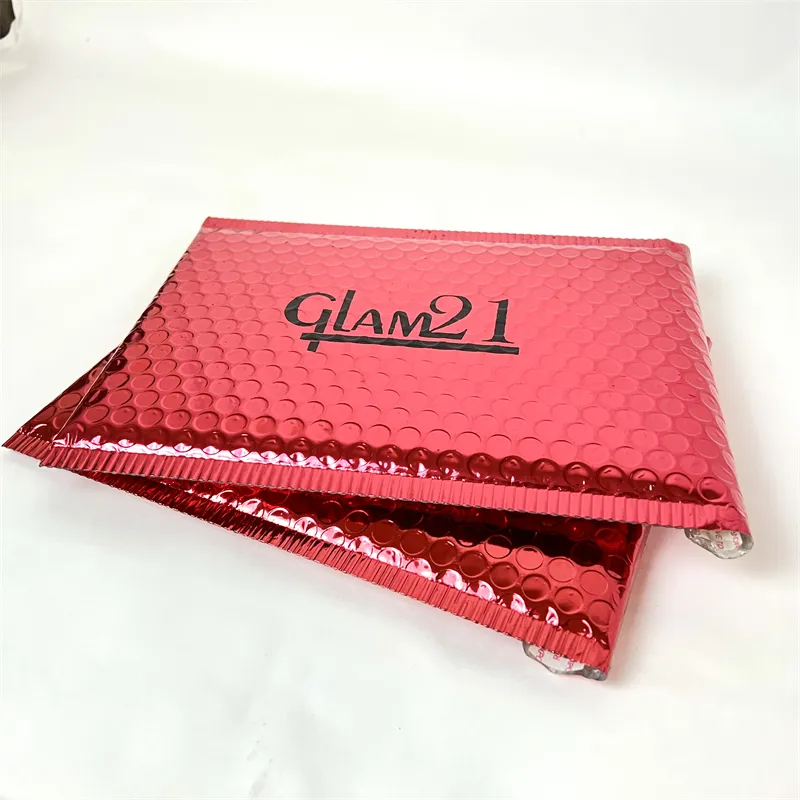 Self Seal Custom Printed Colored Bubble Mailer Shipping Envelope Padded Poly Waterproof Colored Bubble Bags Pink Bubble Mailers